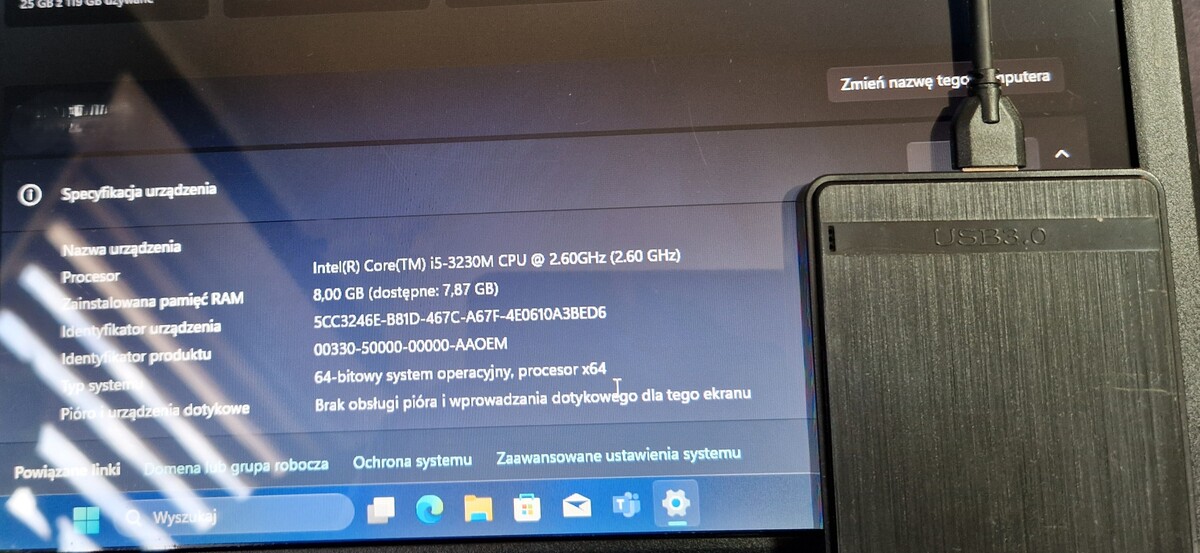 Elbląg Sprzedam laptop Dell Vostro 2520.Sprzęt jest używany i nosi normalne ślady codziennego użytkowania, widoczne na