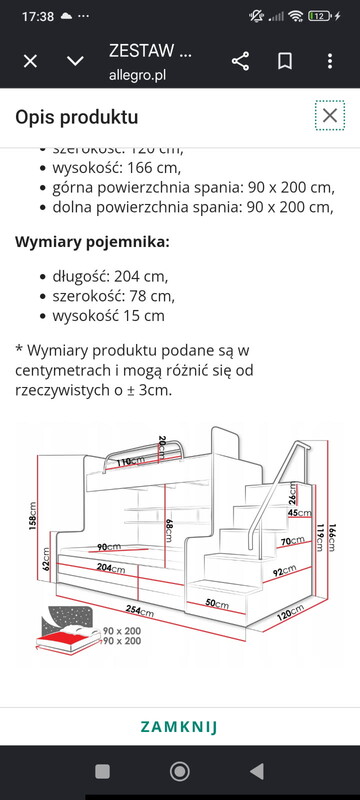 Elbląg Sprzedam łóżko piętrowe