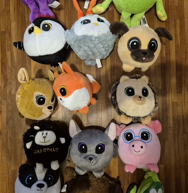 Elbląg Maskotki/pluszaki o różnej tematyce (jak na zdjęciach) - 30 zł za 16 sztuk. 
Nowe nigdy nie używane.