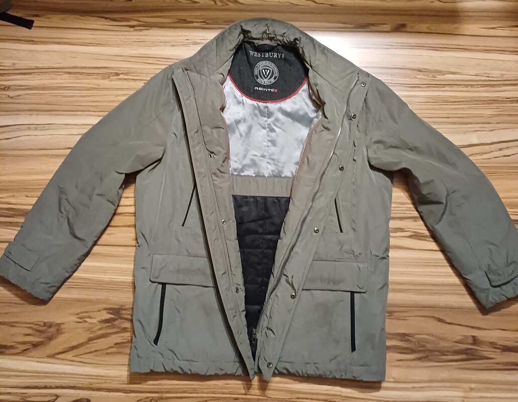 Elbląg Kurtka męska zimowa C&A Westbury, rozmiar L, stan idealny jak nowy, bez kaptura kolor szary stalowy,