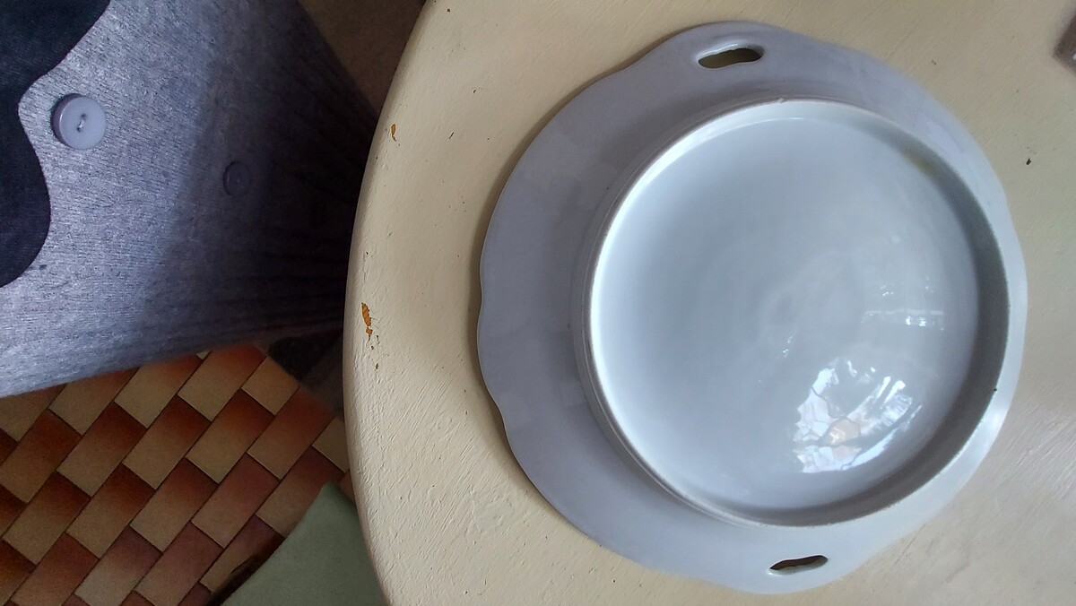 Elbląg Piękny duzy ozdobny talerz, patera.