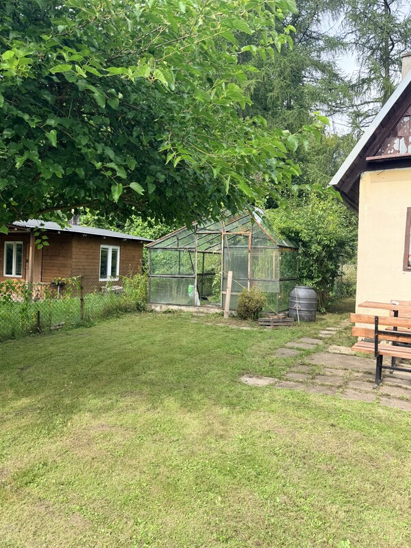 Elbląg ROD „Tęcza” Bielany (Elbląg) – ok. 400 m² Sprzedam cichą działkę 405 m² z prywatnym wyjściem do lasu! Media: