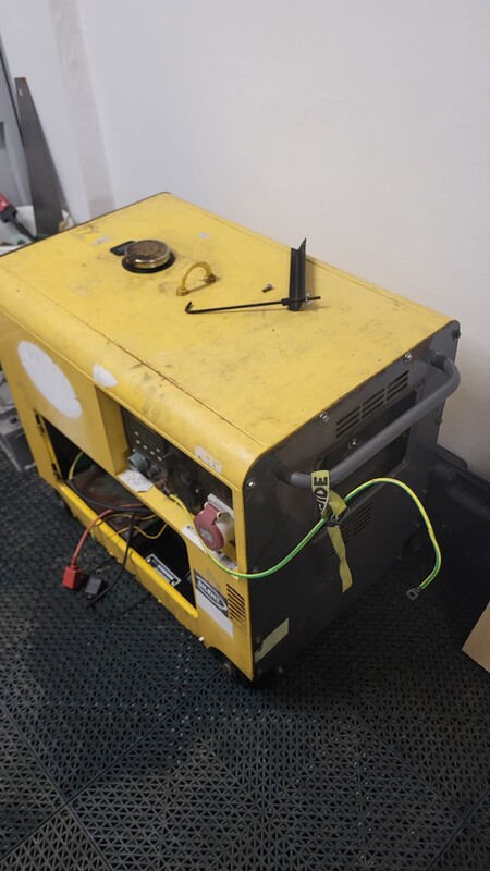 Elbląg Sprzedam agregat prądotwórczy 5kW KIPOR Napędzany dieslem 347 przepracowanych motogodzin Cena 1500 zł do