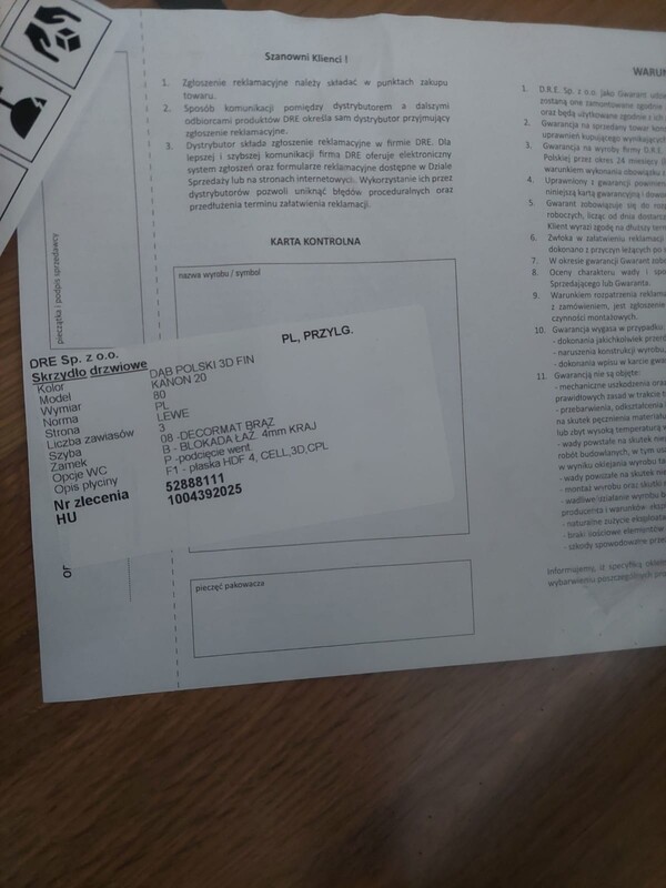 Elbląg Sprzedam 3 sztuki drzwi bez ościeżnic