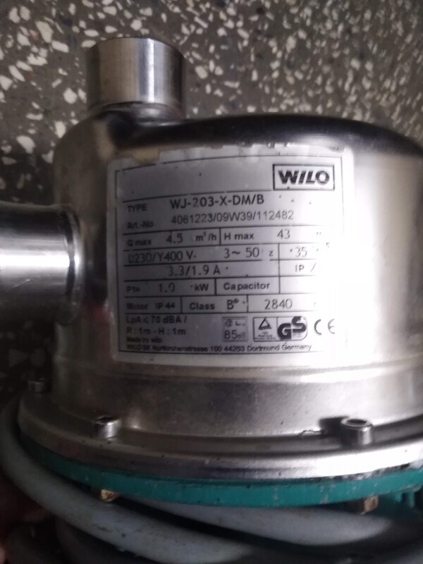 Elbląg Sprzedam pompę hydroforowa trójfazowa sprawna bardzo mało używaną stan bardzo dobry w załączeniu przesyłam