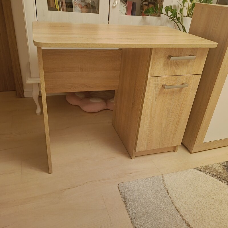 Elbląg Biurko dąb Sonoma, 90cmx 55cm,