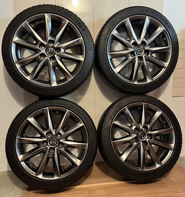 Elbląg UŻYWANE OPONY, FELGI - KOŁA&nbsp; ALUMINIOWE W KOMPLECIE DO AUT&nbsp; MAZDA 3 BN - SPRZEDAM. ORYGINAŁ NA SEZON