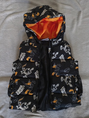 Elbląg Sprzedam kamizelkę chłopięcą rozmiar 110 cm. Stan idealny, ubrana kilka razy. Ciepła, posiada kaptur.