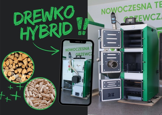 Elbląg DrewKo Hybrid 24 kW - hybrydowy kocioł na drewno i