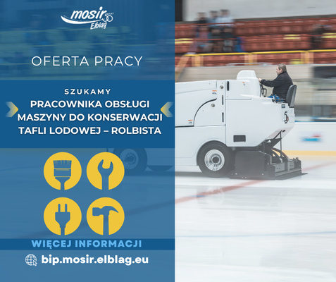 Elbląg Miejski Ośrodek Sportu i Rekreacji w Elblągu poszukuje kandydata na stanowisko:pracownik obsługi maszyny do