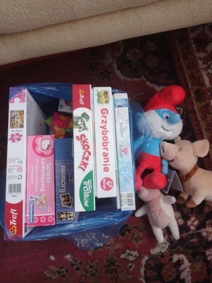 Elbląg Zestaw gier planszowych + maskotki