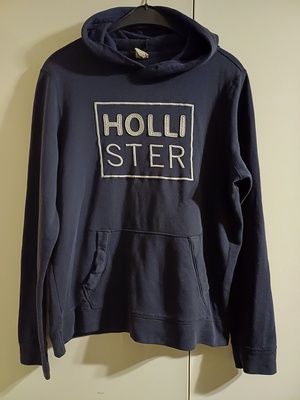 Elbląg Bluza HOLLISTER granatowa, rozmiar L stan bardzo dobry z kapturem kangurka