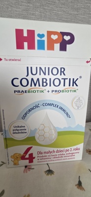 Elbląg Mleko HIPP 4.Junior COMBIOTIK. Po 2 roku zycia. Posiadam na sprzedaz 13 kartonów mleka hipp w proszku. Data