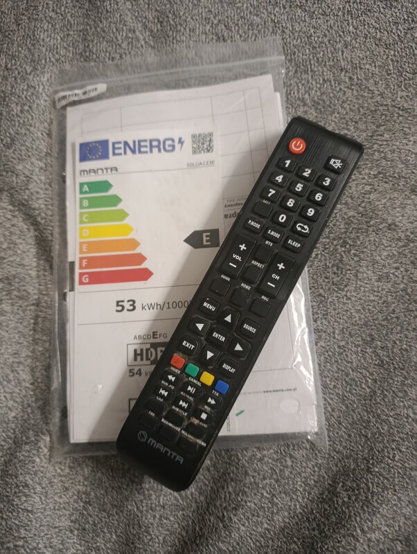 Elbląg Sprzedam telewizor Manta 50 cali. Smart. Gwarancja do października 2026.W zestawie pilot i papiery. Kontakt sms