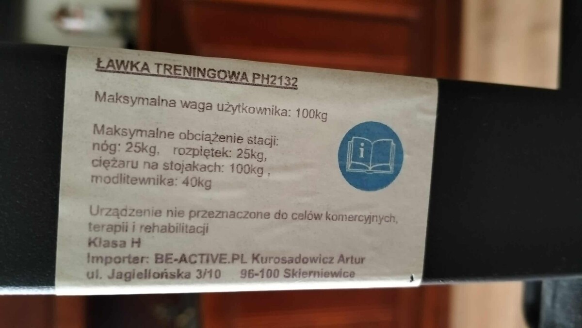 Elbląg Proszę dzwonić dogadamy się-oczywiście w granicach rozsądku
Ławka treningowa do ćwiczeń PH 2132 pod sztangę -