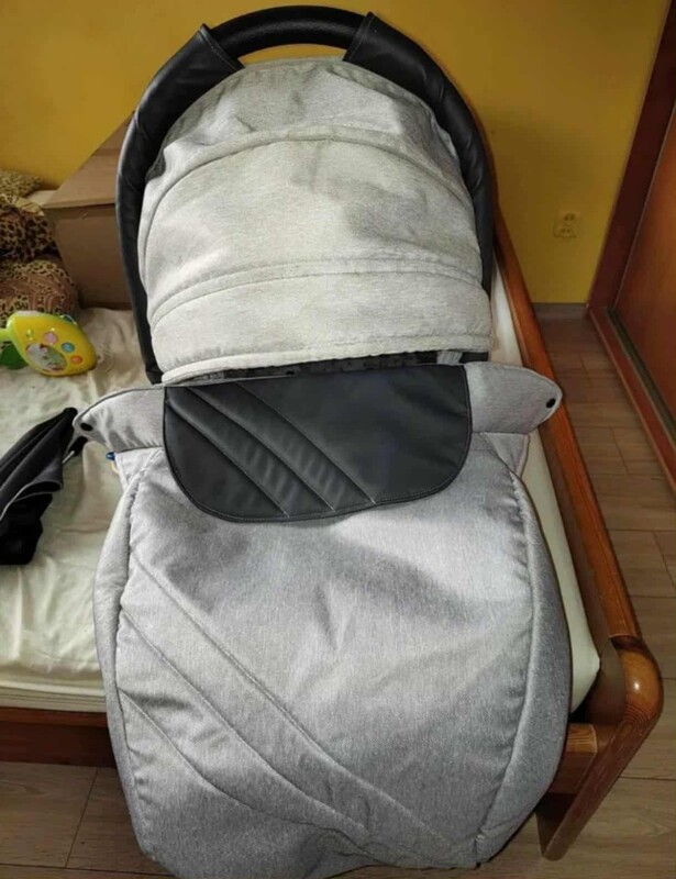 Elbląg Sprzedam wózek 3w1 ( Gondola, Spacerówka, nosidełko z adapterami, folia, torba oraz wszystkie nakrycia na