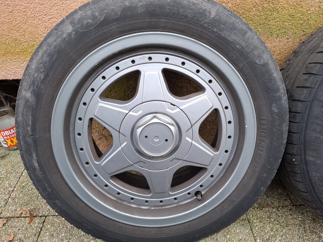 Elbląg Sprzedam alufelgi 15 cal 4×108 wraz z oponami od Audi 80 B3