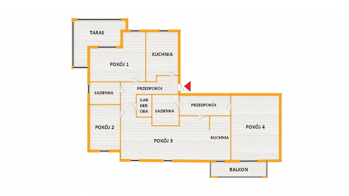 Elbląg * * * ABC NIERUCHOMOŚCI * * *NOWOŚĆ !! PRZESTRONNY APARTAMENT Z 2 TARASAMI !!4 pokoje o