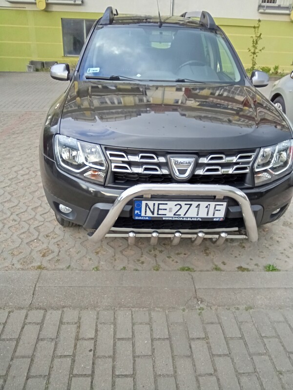 Elbląg Sprzedam: zadbana Dacia Duster SUV w kolorze czarnym, r. prod.2014,benzyna + LPG. Model Dacia Duster 13-Duster