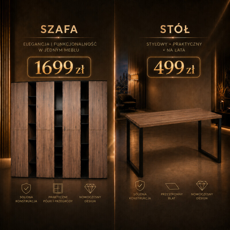 Elbląg NA SPRZEDAŻDUŻA SZAFA / GARDEROBA REGAŁ - 1699zł i 2 STOŁY - 499zł / sztuka