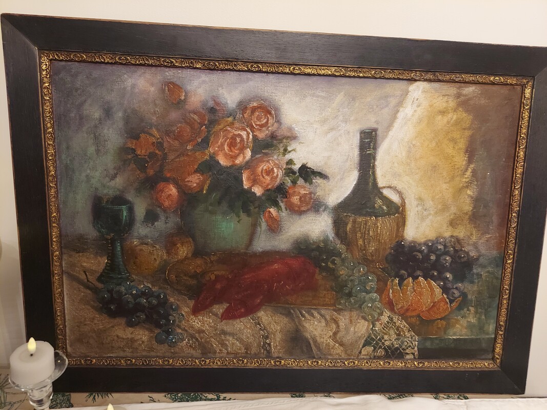 Elbląg Sprzedam piękny malowany farbami obraz. Pod palcami czuć pociągnięcia pedzla. Wymiar 55cm× 80cm. Tylko odbiór