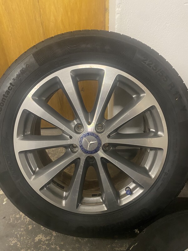 Elbląg Sprzedam 5 sztuk z czujnikami ciśnienia powietrza oryginalne allufelgi Mercedes 225/55 R17 o rozstawienie osi