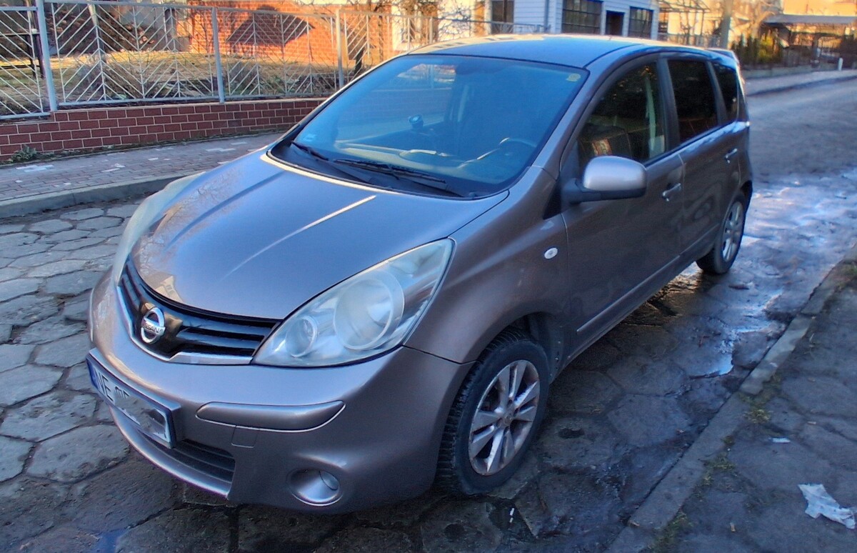 Elbląg Nissan Note 1.4 Benzyna 2009 r. Przebieg: 186 000 kmRok produkcji 2009Model Nissan Note E11 Acenta