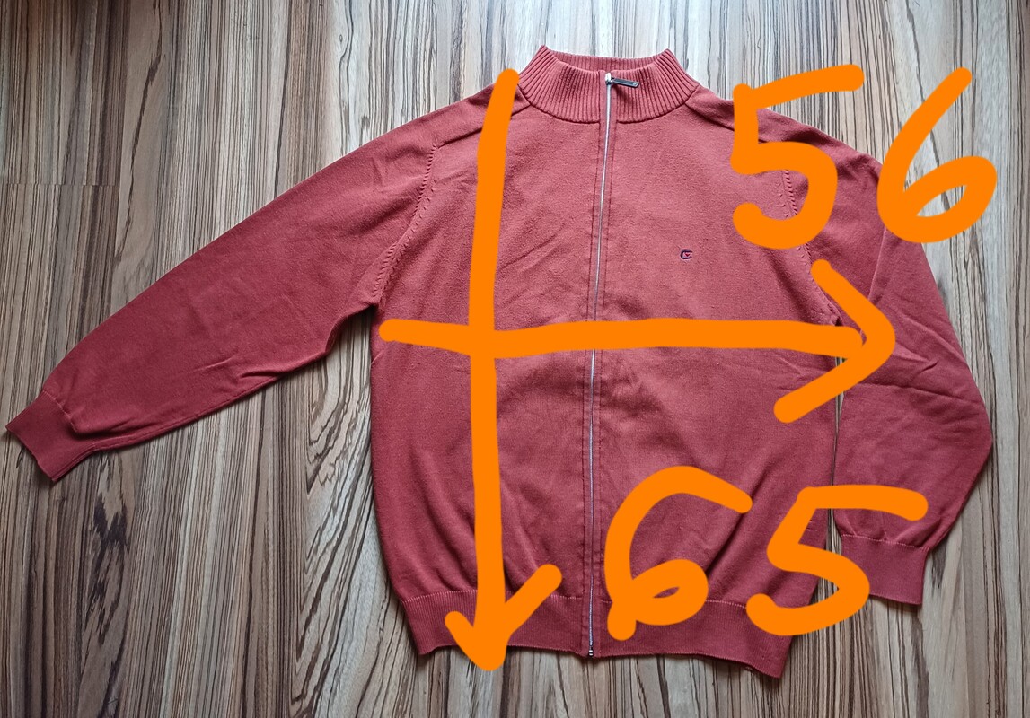 Elbląg Sweter męski CASAMODA rozpinany, 100% bawełna, rozmiar L, logowony zamek, wyszywane logo z przodu, stan bardzo