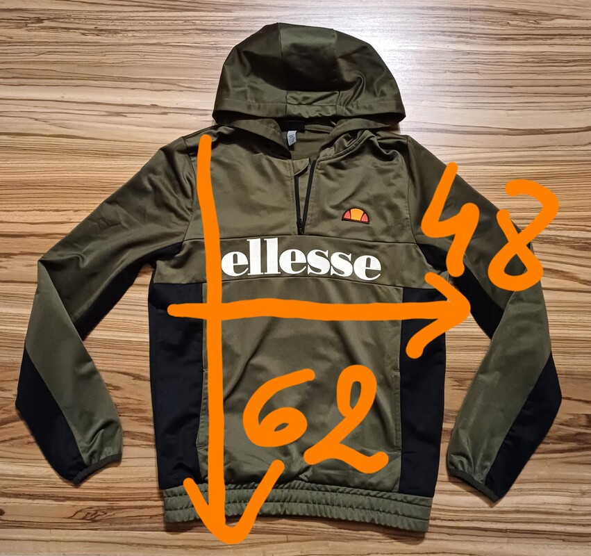 Elbląg ELLESSE bluza sportowa materiał dresowy, kaptur, zameczek z przodu, rozmiar 158-164 13-14 lat stan idealny jak