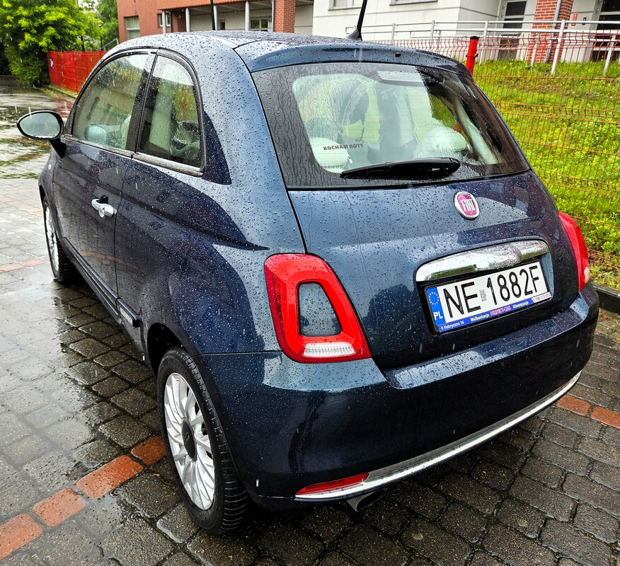 Elbląg Fiat 500 2018Rok 1,2Benzyna 70Km Salon Polska Jeden Własciciel-Klimatronik Poduszki Powietrzne Duży