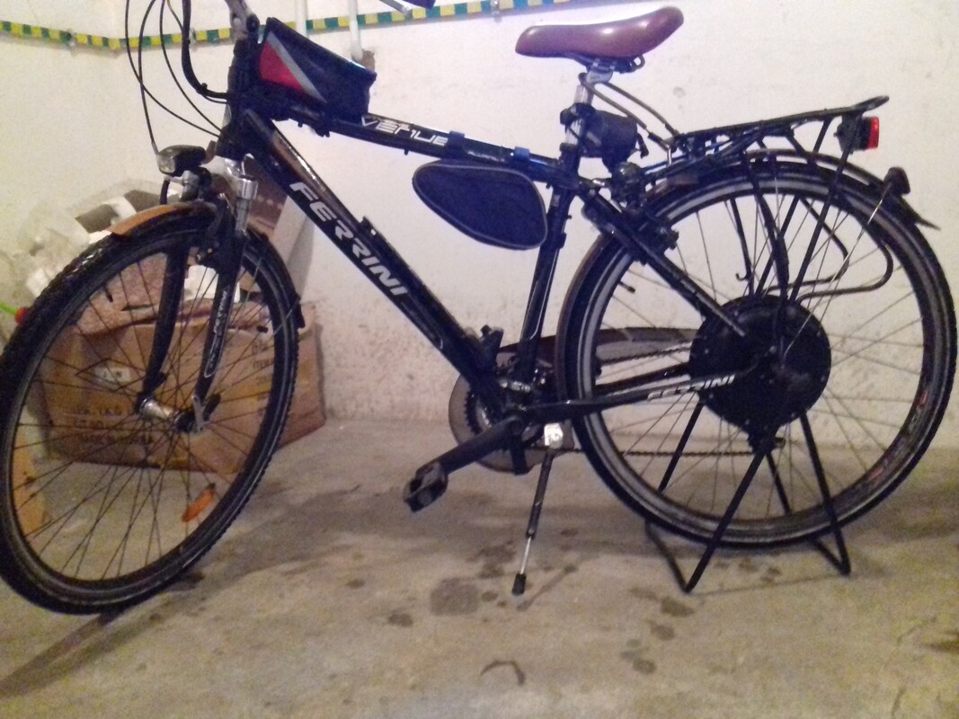 Elbląg Sprzedam męski Rower Elektryczny e-bike Ferrini. Moc 250 / 500W, 36V, roczna bateria, przerzutki Shimano,