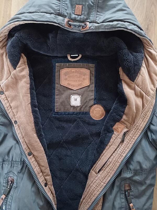 Elbląg Kurtka męska NAKETANO, rozmiar M, ocieplana misiem, stan doskonały, wysoka jakość, niemiecka stretwearowa marka