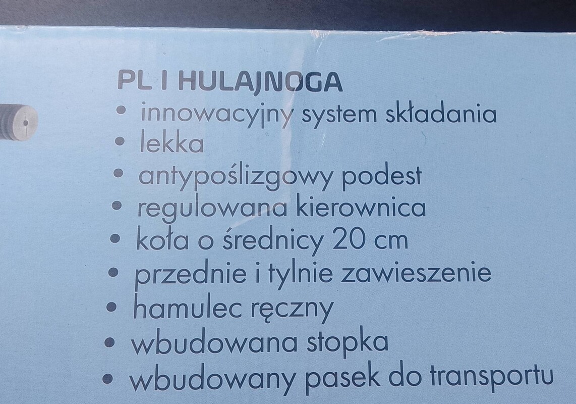 Elbląg Dzień dobry Mam do zaoferowania Nową hulajnoge. Wymiary i opis widać na zdjęciach Zapraszam do kontaktu