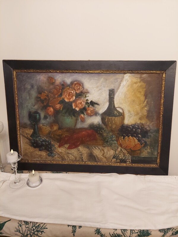 Elbląg Sprzedam piękny malowany farbami obraz. Pod palcami czuć pociągnięcia pedzla. Wymiar 55cm× 80cm. Tylko odbiór