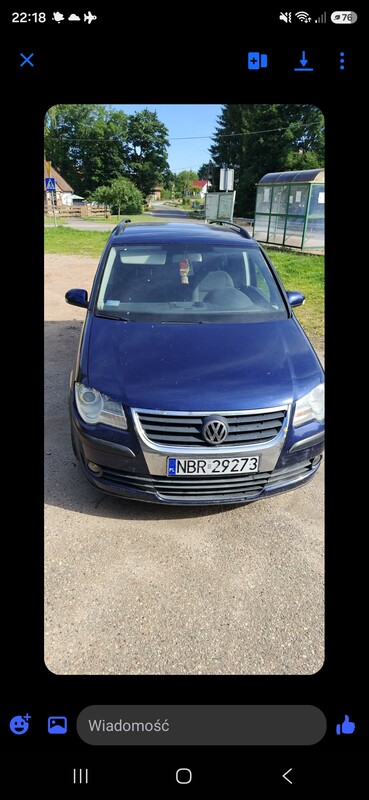 Elbląg Sprzedam VW Touran, prawdopodobnie uszkodzona turbina, lecz auto jeździ, cena do małej negocjacji