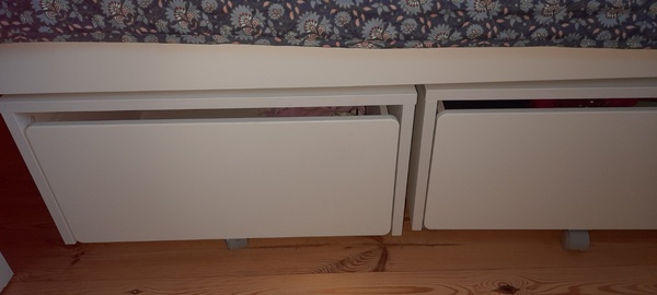Elbląg Łozko Ikea białe młodziezowe z materacem i 2 szufladami. Złożone, nieużywane, stan idealny. Odbiór własny z