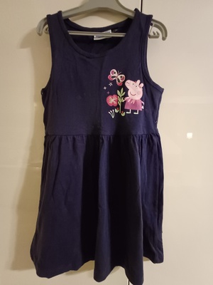 Elbląg NOWA sukienka granatowa licencja Peppa rozmiar 110- 116 4-6 lat