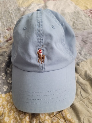 Elbląg Czapka z daszkiem Polo Ralph Lauren w kolorze niebieskim używana.