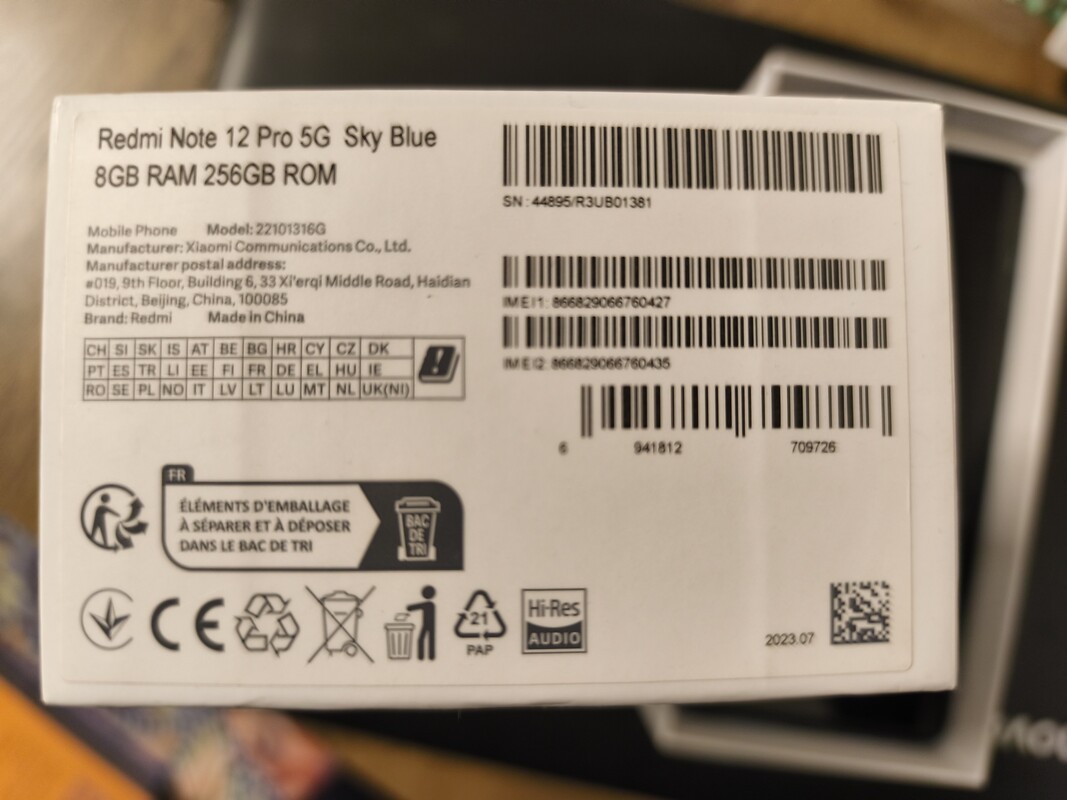 Elbląg Xiaomi Redmi Note 12 Pro 5G Sky Blue