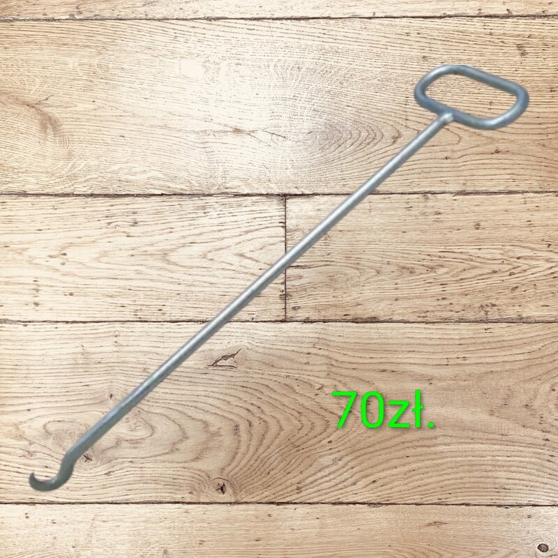 Elbląg Hak do otwierania włazów, pokryw studzienek kanalizacyjnych, typ C, 60cm. * Wieszak płaski ES 60 * Zestaw