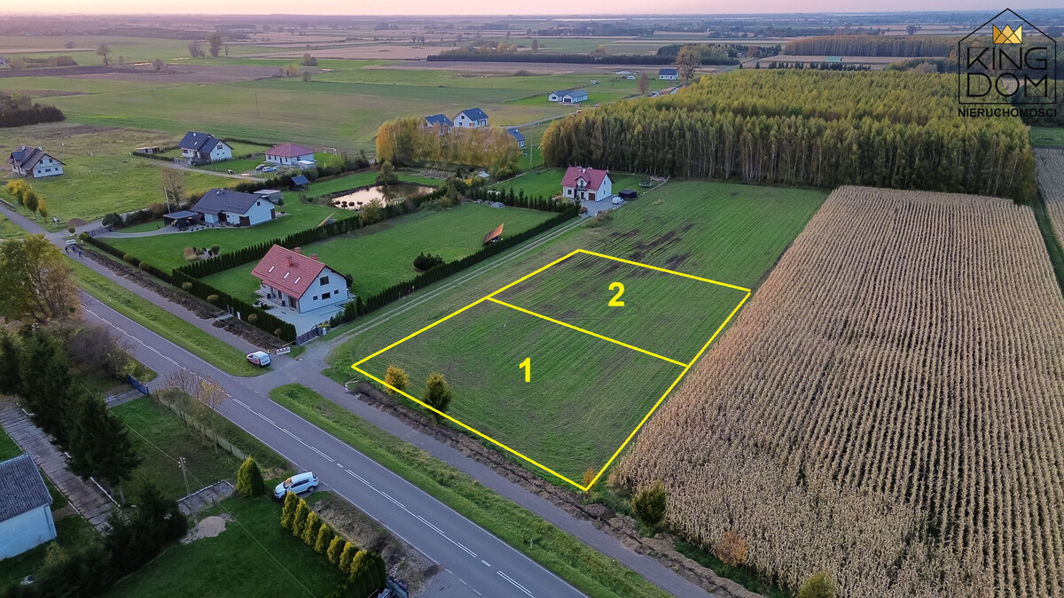 Elbląg KINGDOM NIERUCHOMOŚCI BLISKO CIEBIENA SPRZEDAŻ DWIE ATRAKCYJNE DZIAŁKI POD ZABUDOWĘ DOMU JEDNORODZINNEGOW
