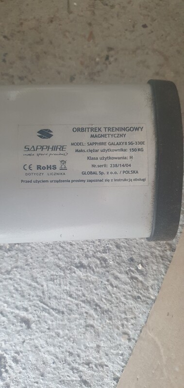 Elbląg Orbitrek elektromagnetyczny Sapphire Galaxy II SG-330E | Max 150 kg | Sprawny!