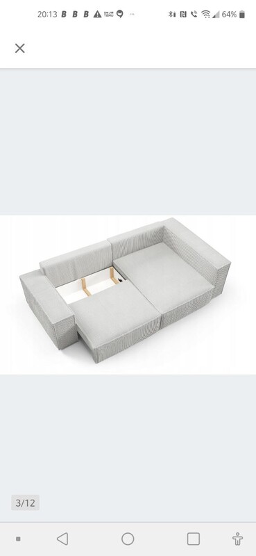 Elbląg Rozkładany narożnik z funkcją spania - prawy lub lewy - bez skręcania. Praktycznie nieużywany. Stał długo