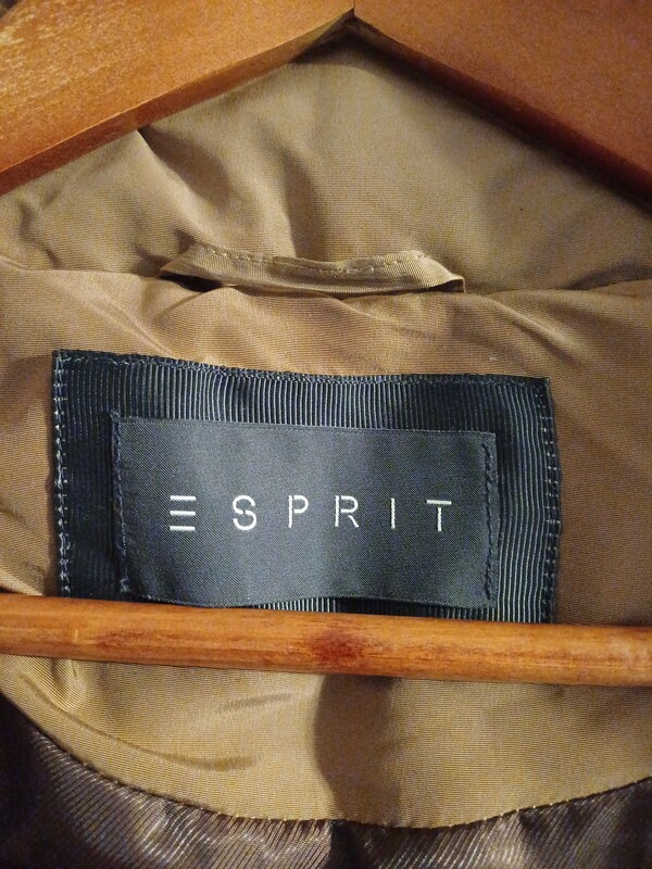 Elbląg NOWA karmelową kurtka zimowa firmy ESPRIT rozmiar 36 odpinany kaptur, z paskiem