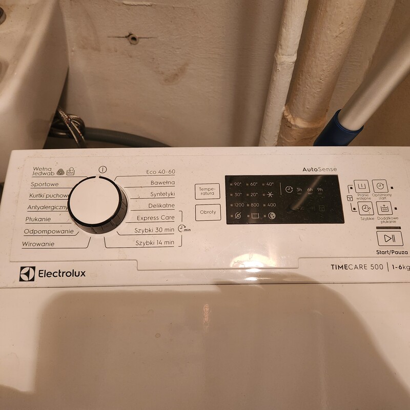 Elbląg Pralka Electrolux EW2TN35262P Timecare ładowana od góry. Jak nowa z gwarancja. Używana tylko 2 miesiące. 1100zl