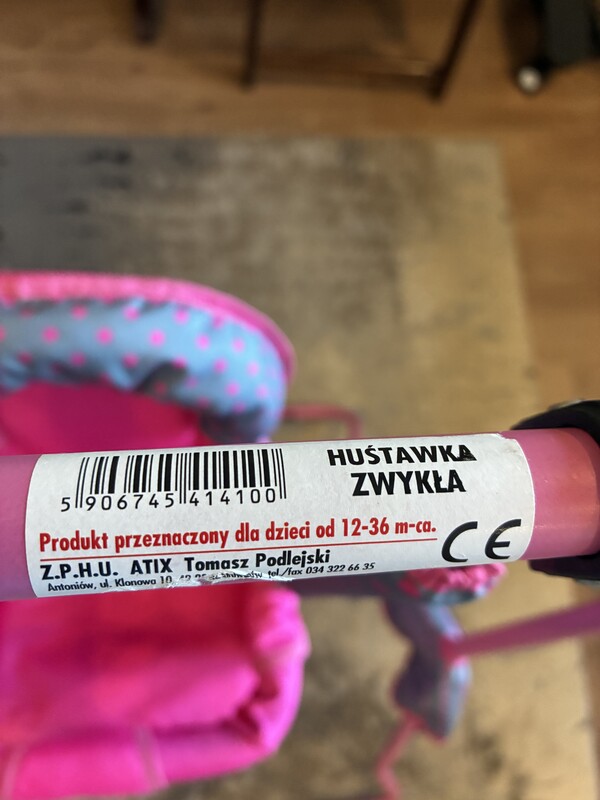 Elbląg Sprzedam praktycznie nową huśtawkę dla dziecka od 12-36 miesięca. Idealna do pokoju lub ogrodu. Cena sklepowa