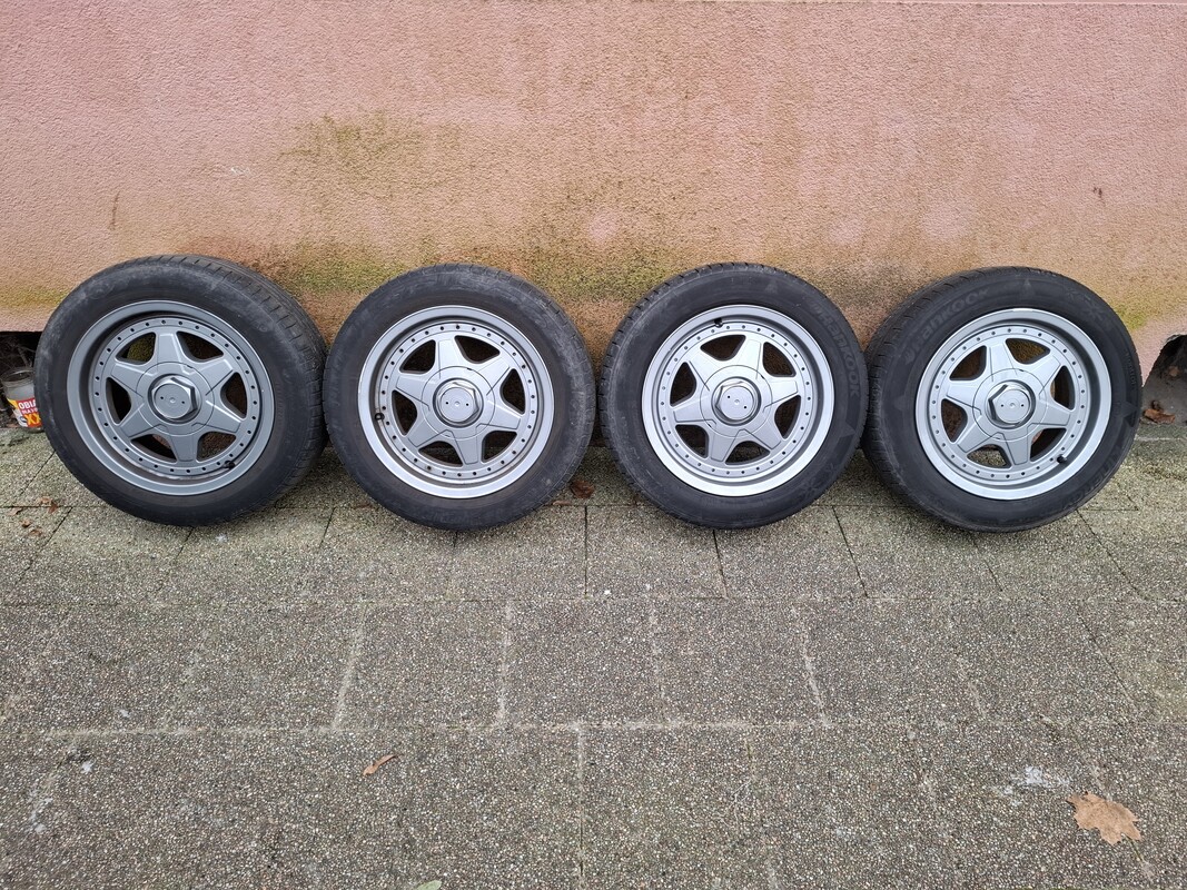 Elbląg Sprzedam alufelgi 15 cal 4×108 wraz z oponami od Audi 80 B3