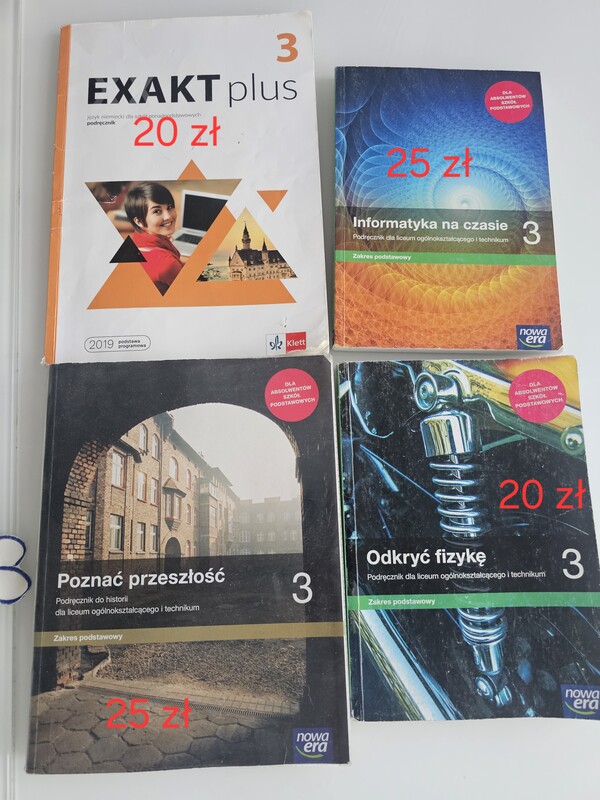 Elbląg Podręczniki do średniej szkoły klasa 1,2 i 3