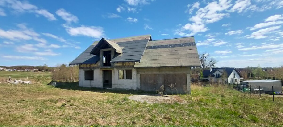 Elbląg Oferuję dom w stanie surowym w Małdytach według projektu o nazwie AJAKS BIS G2.Film z drona :