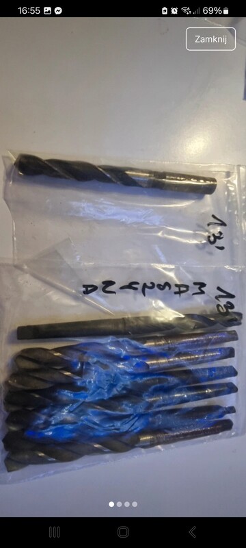 Elbląg Witam posiadam na sprzedaż duże ilości wiertla do betonu do metalu do maszyn pilniki różne. Gwintowniki różnego